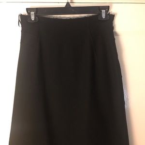Alberta Ferretti black wool skirt.  Mermaid back